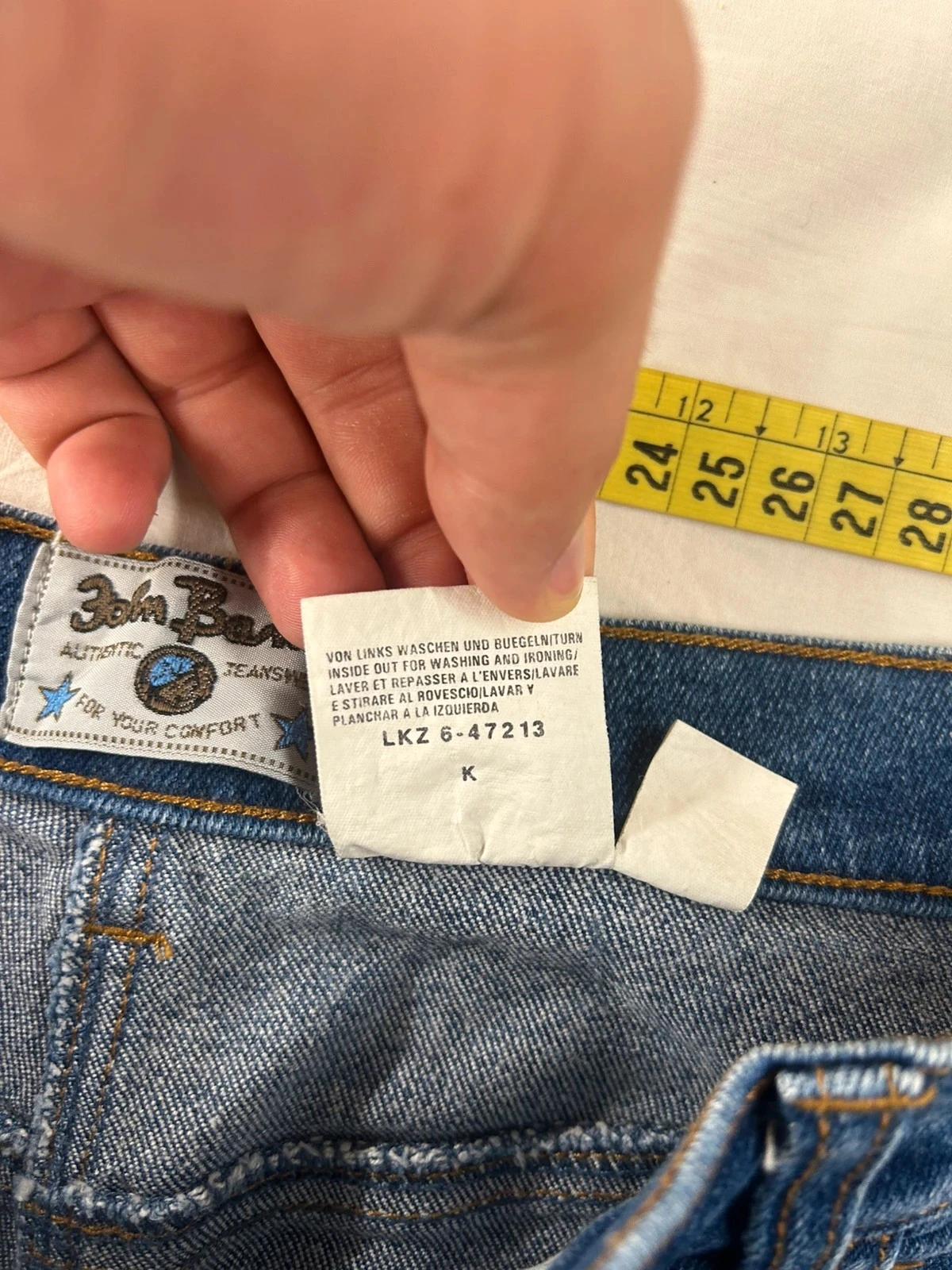 Navy blue straight flared john baner jeans size 42 – photo 11